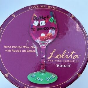 Lolita Bunco Wine Glass NWT